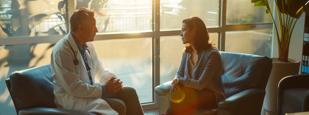 Calm clinician representing online mental health care